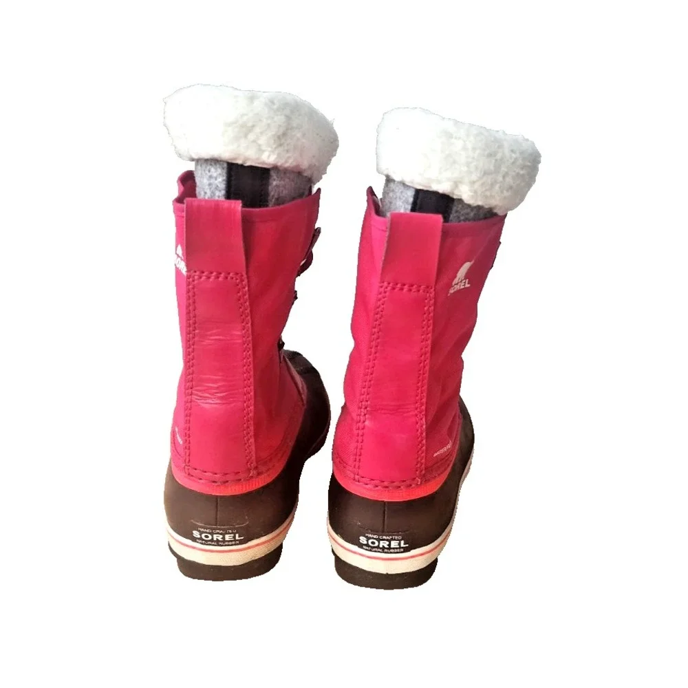 Sorel Kids Yoot PAC Nylon Haute‎ Pink Waterproof Snow boots Kids Size 4